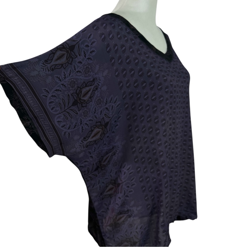 Tienda Ho 100% Rayon Boho Top in Free Size Floral Paisley Print Embroidered - Picture 2 of 7